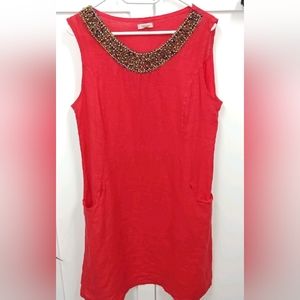 Lina Tomei beaded linen dress